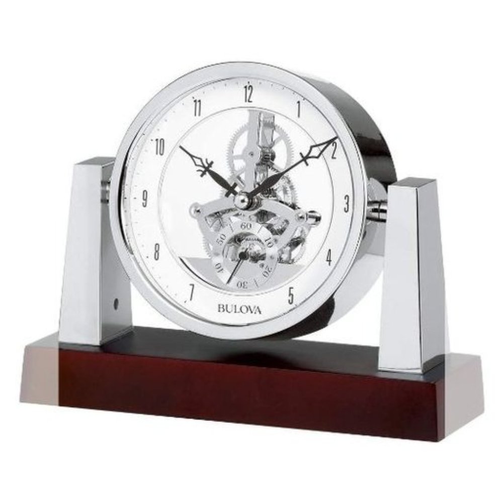 Bulova B7520 Largo Clock, Dark Mahogany Finish